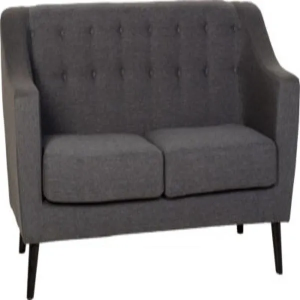 Ascot Dark Grey 3 Seater Velvet Fabric Sofa