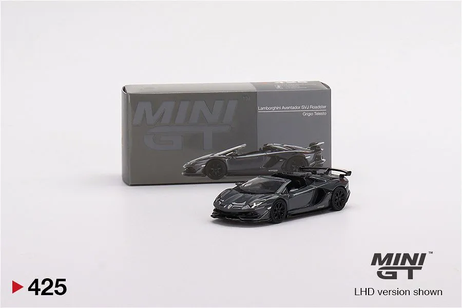 MINI GT | LAMBORGHINI AVENTADOR SVJ ROADSTER GRIGIO TELESTO