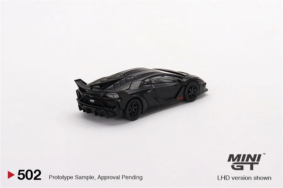 MINI GT | LAMBORGHINI AVENTADOR GT EVO LBWORKS | MATTE BLACK