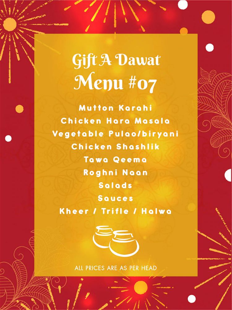 Menu 7 - Gift A Dawat