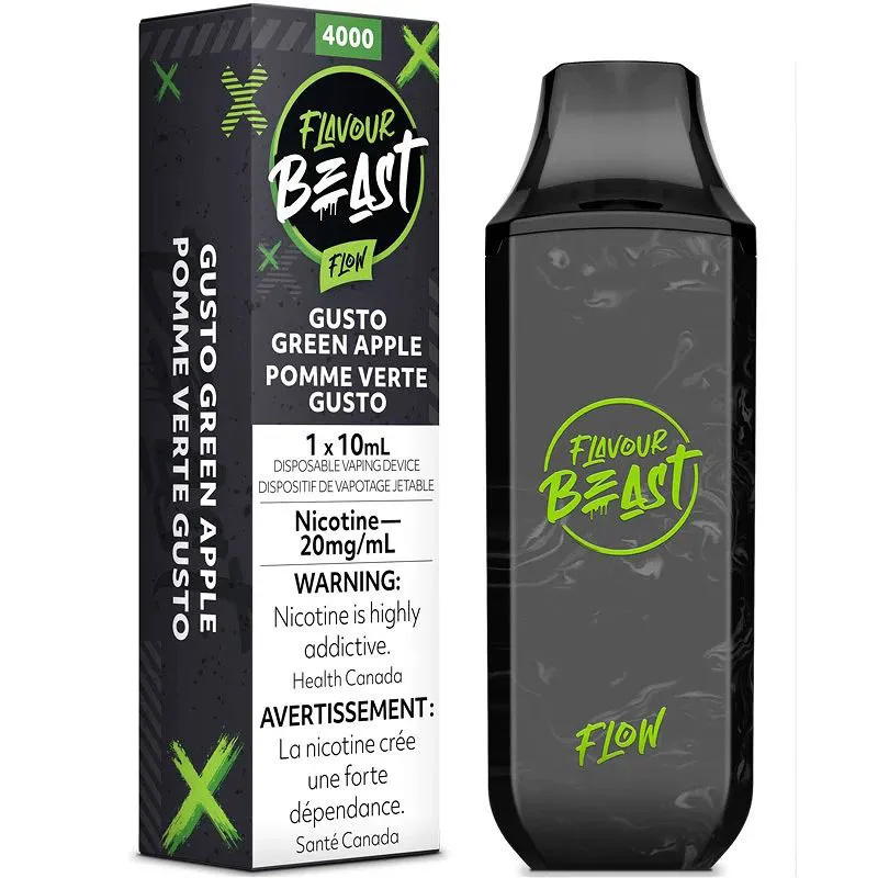 FLAVOUR BEAST 4000 GUSTO GREEN APPLE