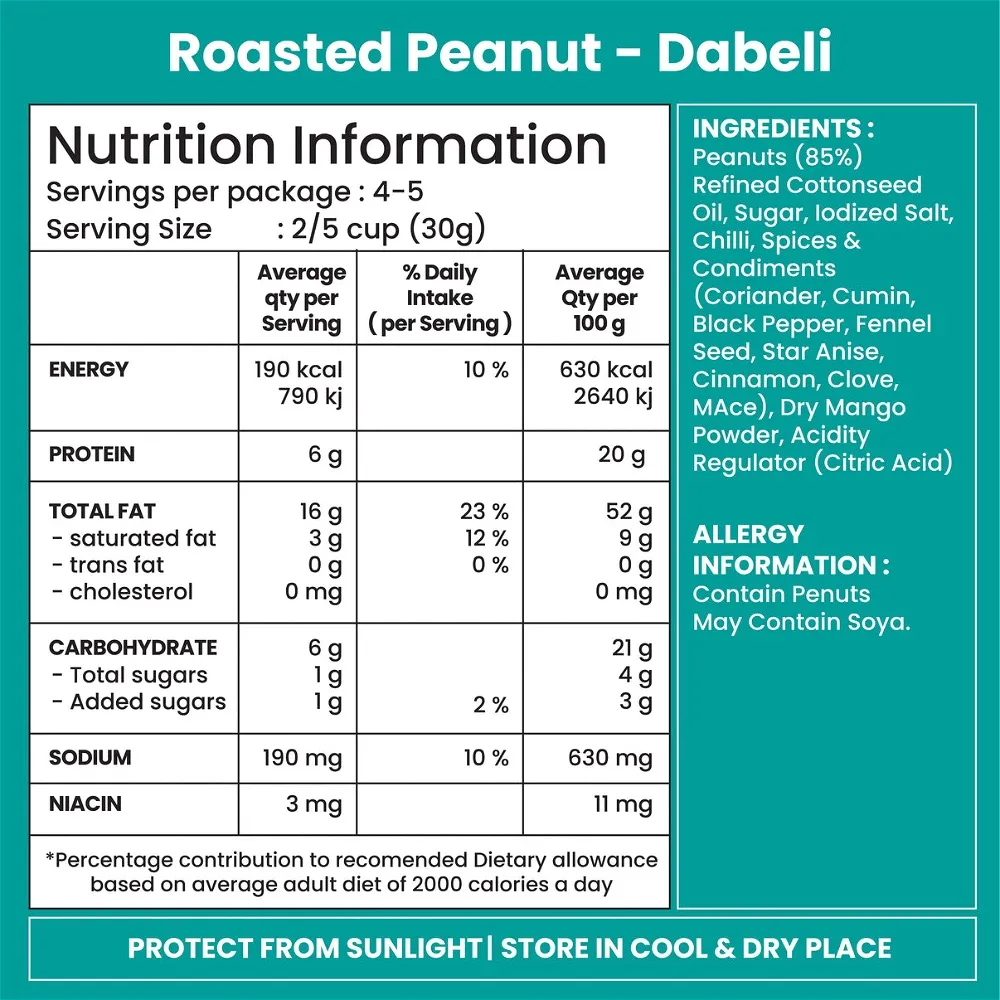 JABSONS PEANUT DABELI 140 GM