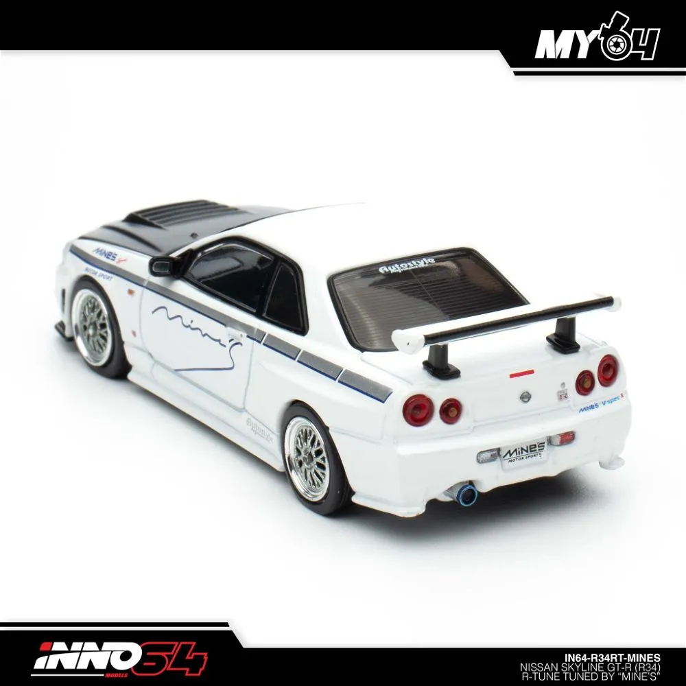 INNO64 | NISSAN SKYLINE GT-R R34 | MINE'S WITH CARBON HOOD