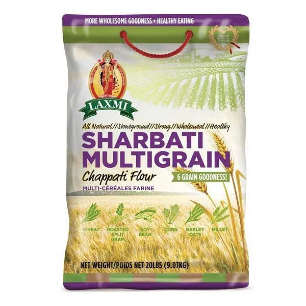 LAXMI SHARBATI MULTIGRAIN  FLOUR 20 LBS