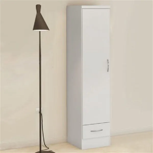 Kelso 1 Door 1 Drawer Wardrobe White Gloss