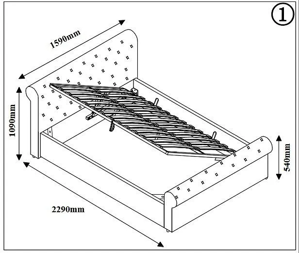 Selina Sleigh Bed