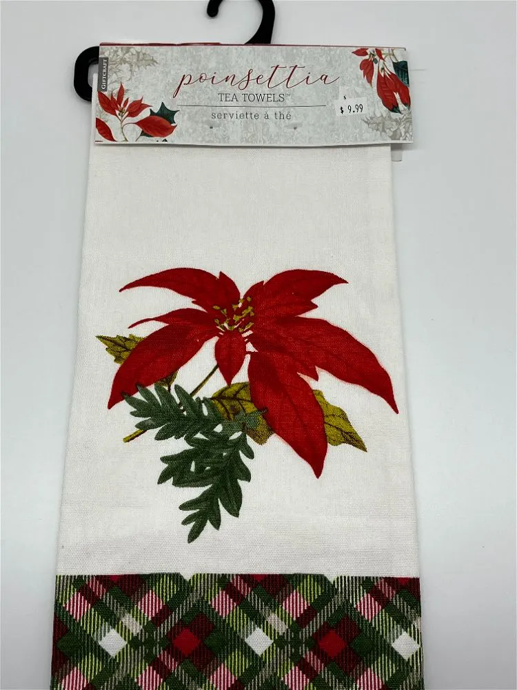 Poinsetta Tea Towel