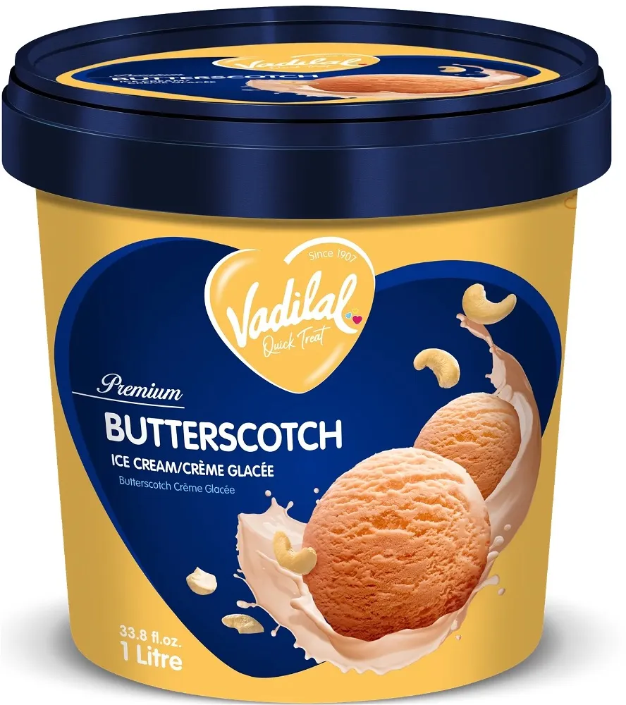 VADILAL BUTTER SCOTCH 1 LTR