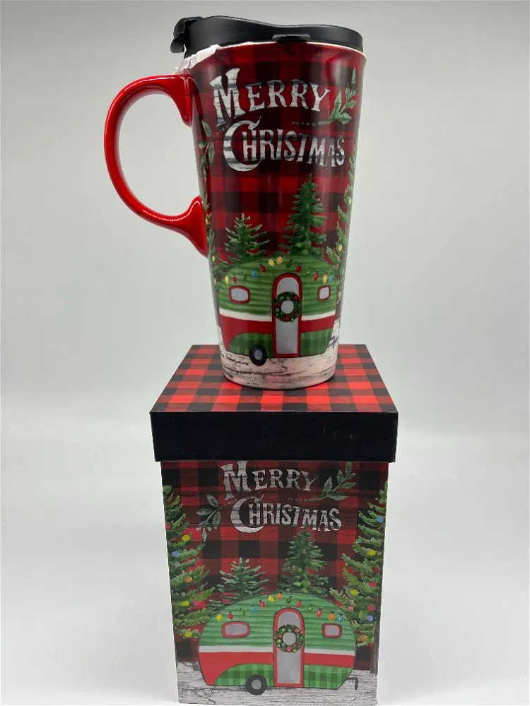 Merry Christmas Trailer Boxed Mug