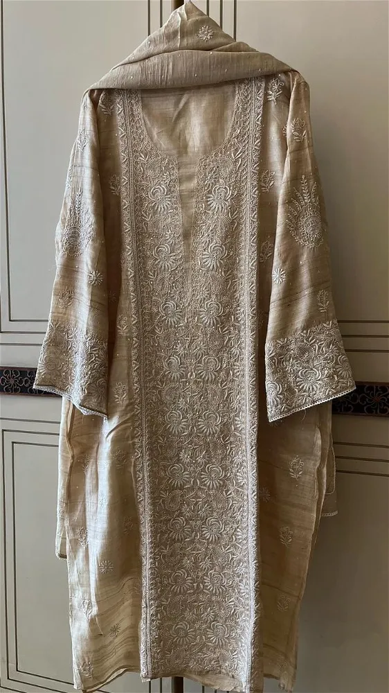 Tussar Silk Kurta Duppata Set