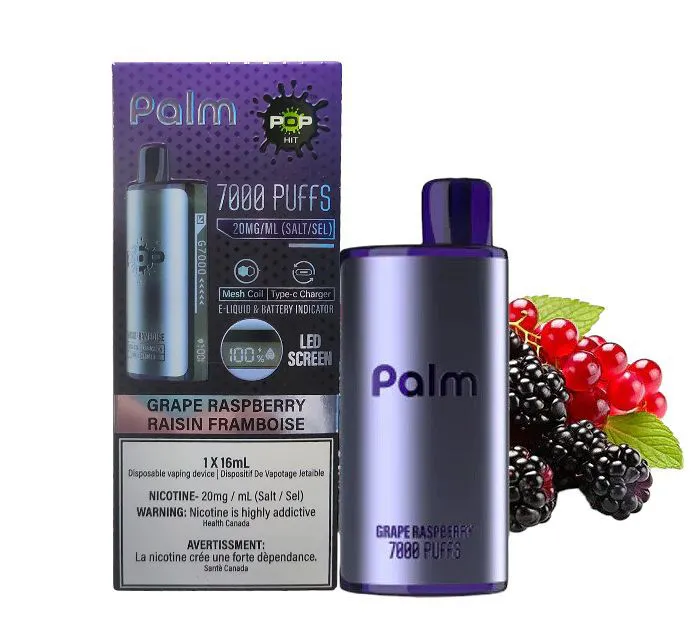 POP HIT PALM 7000 GRAPE RASPBERRY