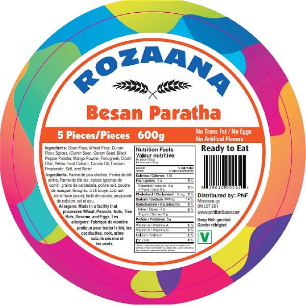 Fresh Paratha Besan (5 Pieces)