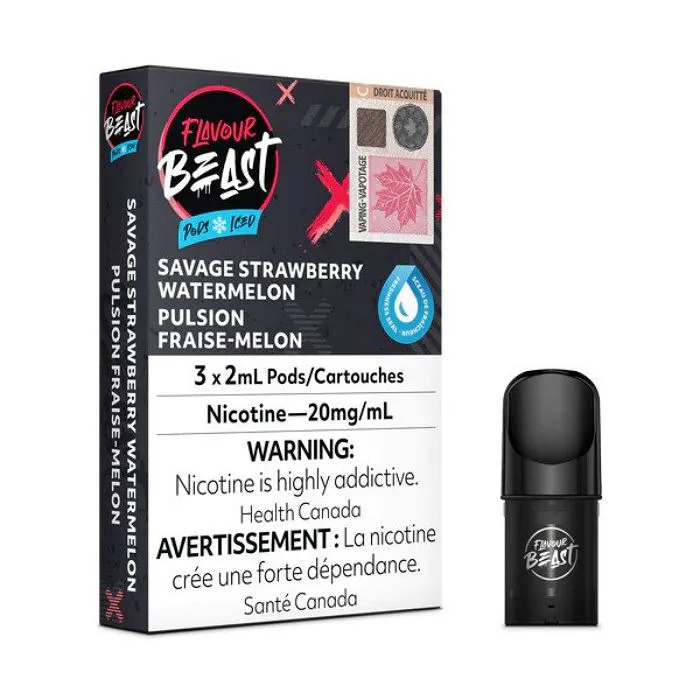 FLAVOUR BEAST POD SAVAGE STRAWBERRY WATERMELON