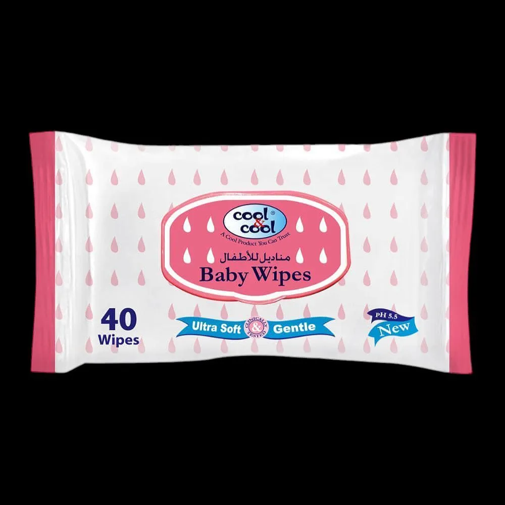 Cool And Cool  Baby Wipes 40Pc