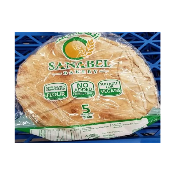 Sanabel Pita Bread White 300g 5pc