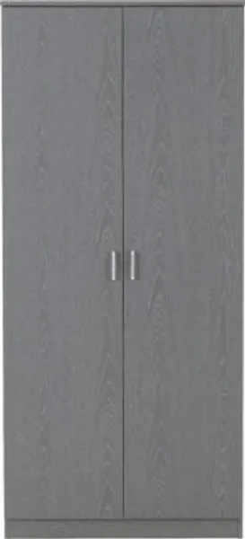 2 Door Wardrobe Grey