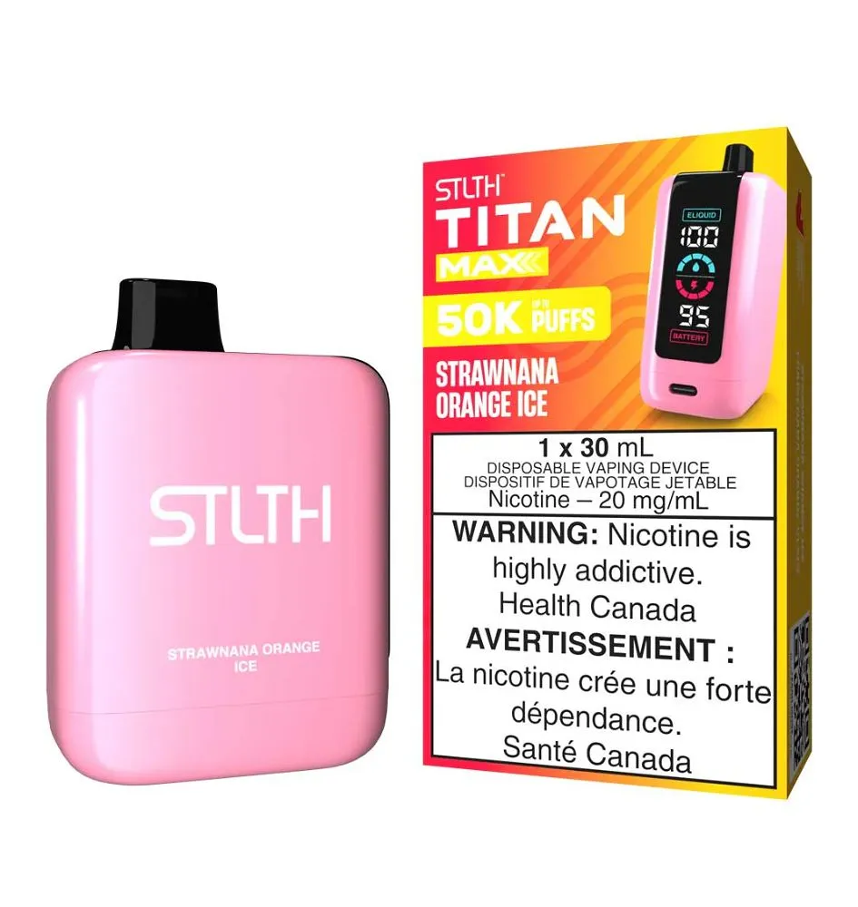 STLTH TITAN MAX 50000 STRAWNANA ORANGE ICE