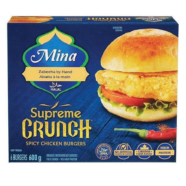 Mina Supreme Crunch Burger 600g