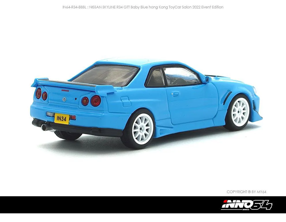 INNO64 | NISSAN SKYLINE GT-R R34 BLUE | HONG KONG TOYCAR SALON 2022