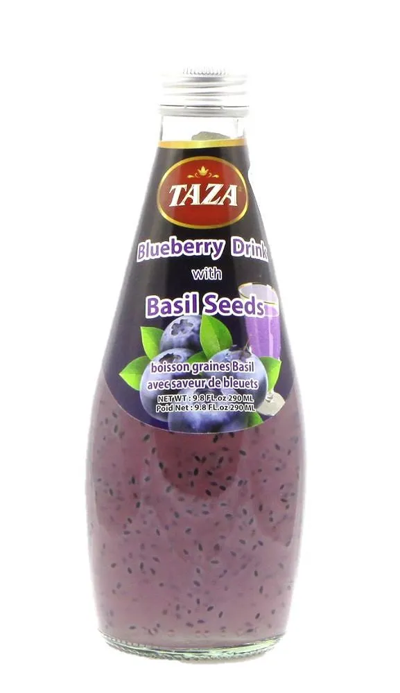 Taza Blueberry Drink With Basil Seeds