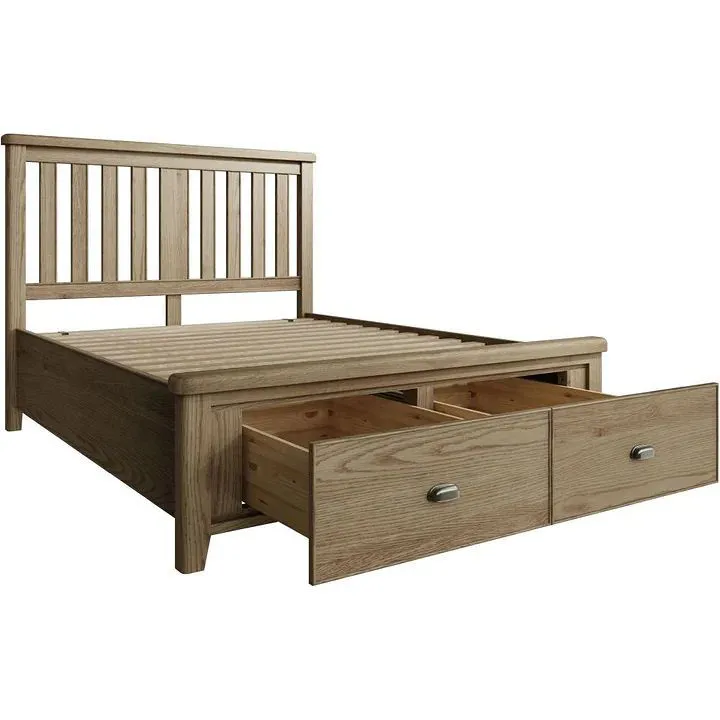 Marne Oak King Size Bed