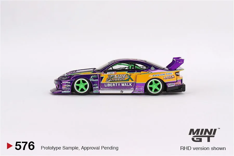 MINI GT | NISSAN SILVIA S15 LB-SUPER SILHOUETTE | #555 2022 FORMULA DRIFT JAPAN