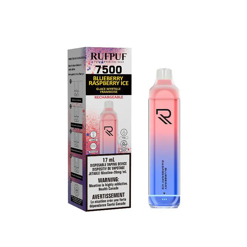 RUFPUF 7500 BLUEBERRY RASPBERRY ICE