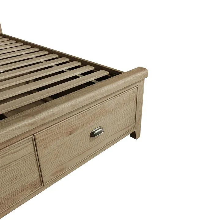 Marne Oak King Size Bed