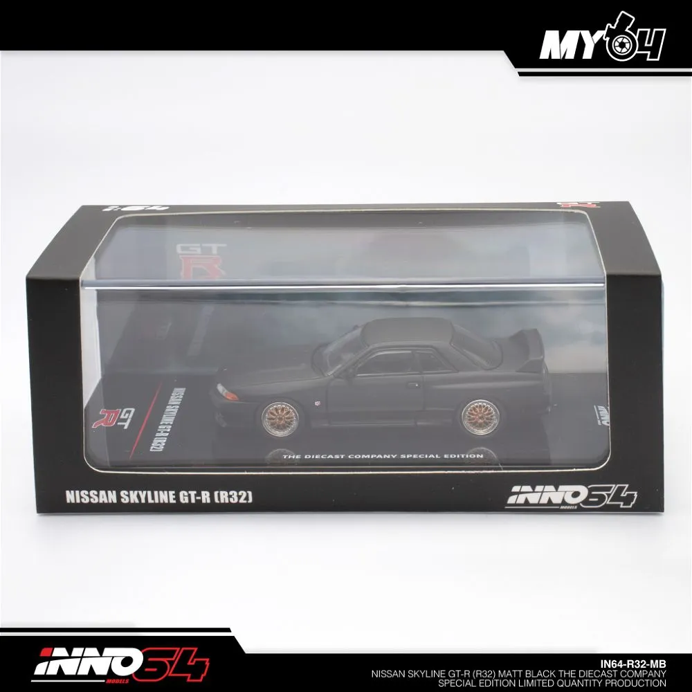 INNO64 | NISSAN SKYLINE GT-R R32 | MATT BLACK | THE DIECAST COMPANY SPECIAL EDITION