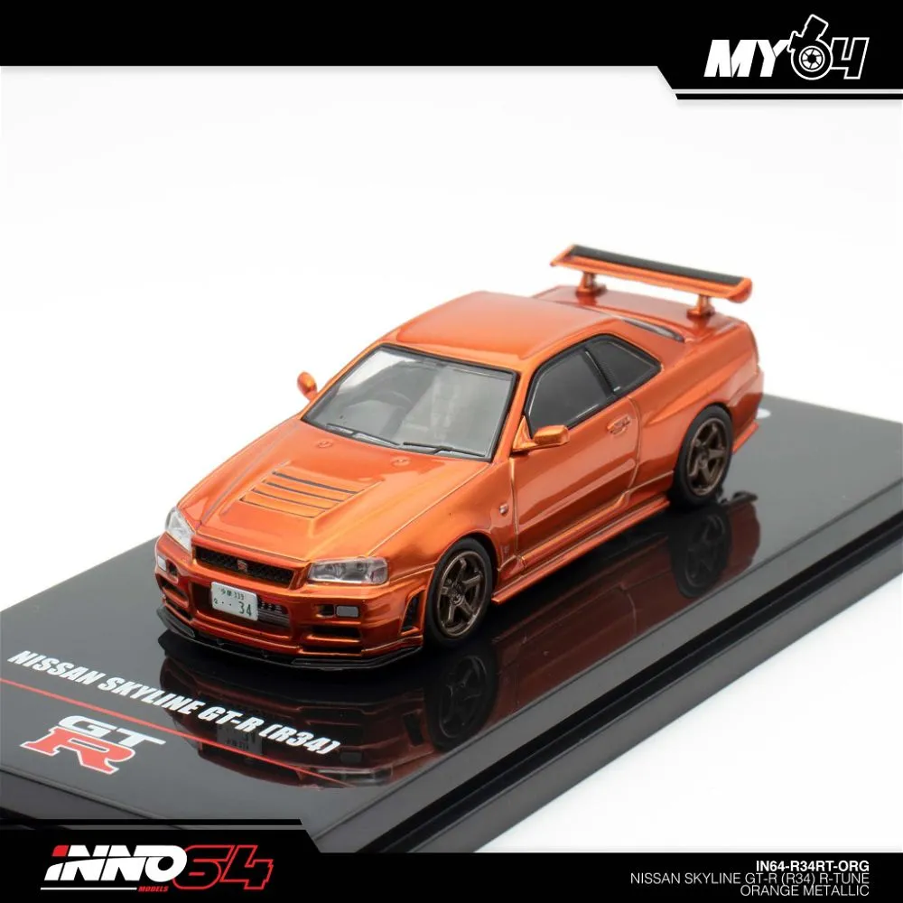 INNO64 | NISSAN SKYLINE GT-R R34 | ORANGE METALLIC