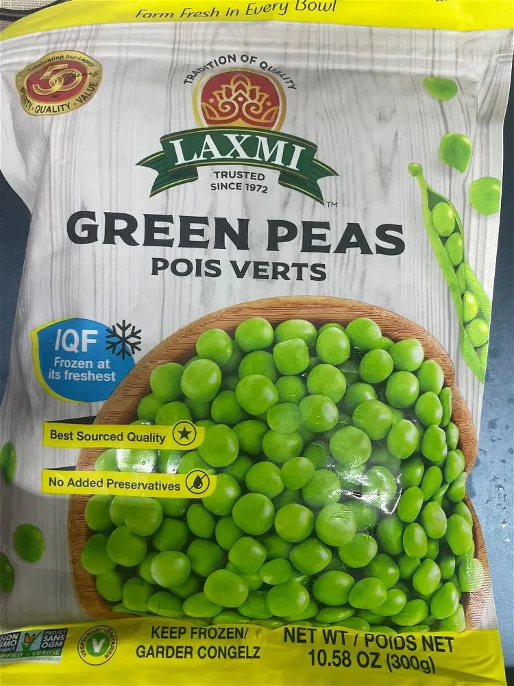 Laxmi Frozen Green Peas 908g