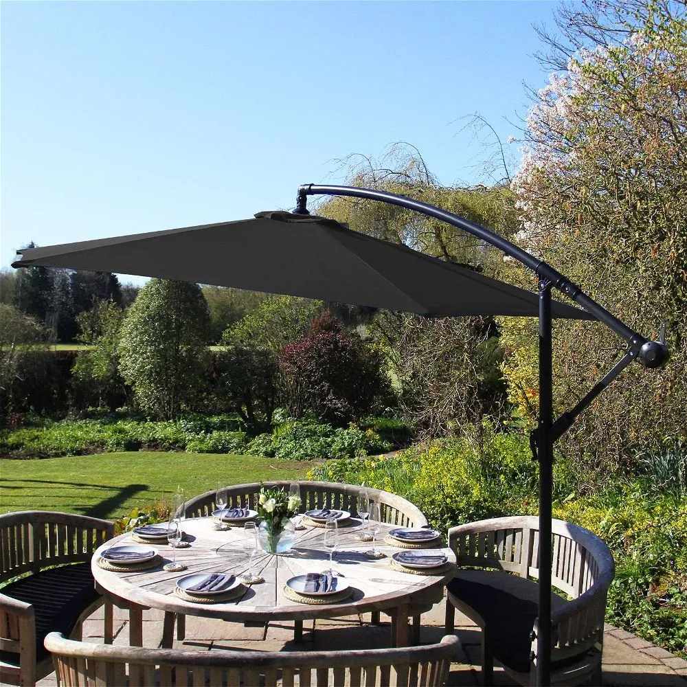 Black Cantilever Parasol