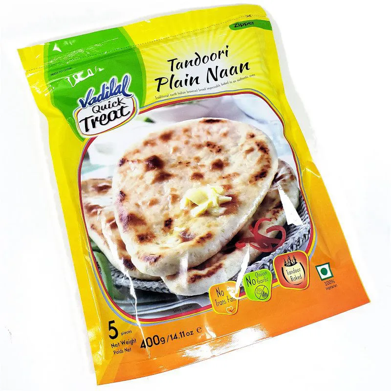 Vadilal Tandoori Plain Naan 5pk 400g