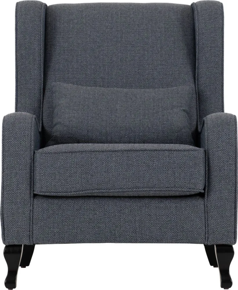 Fireside Chair Slate Blue Fabric