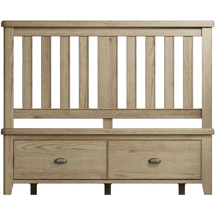 Marne Oak King Size Bed