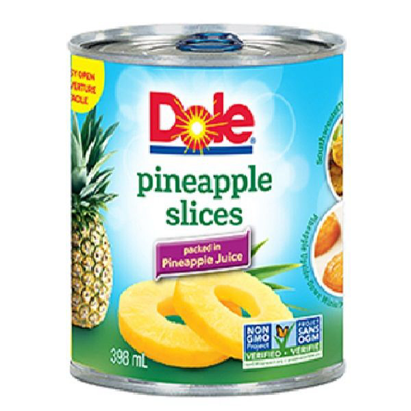 Dole Pineapple Slices In Juice 398ml