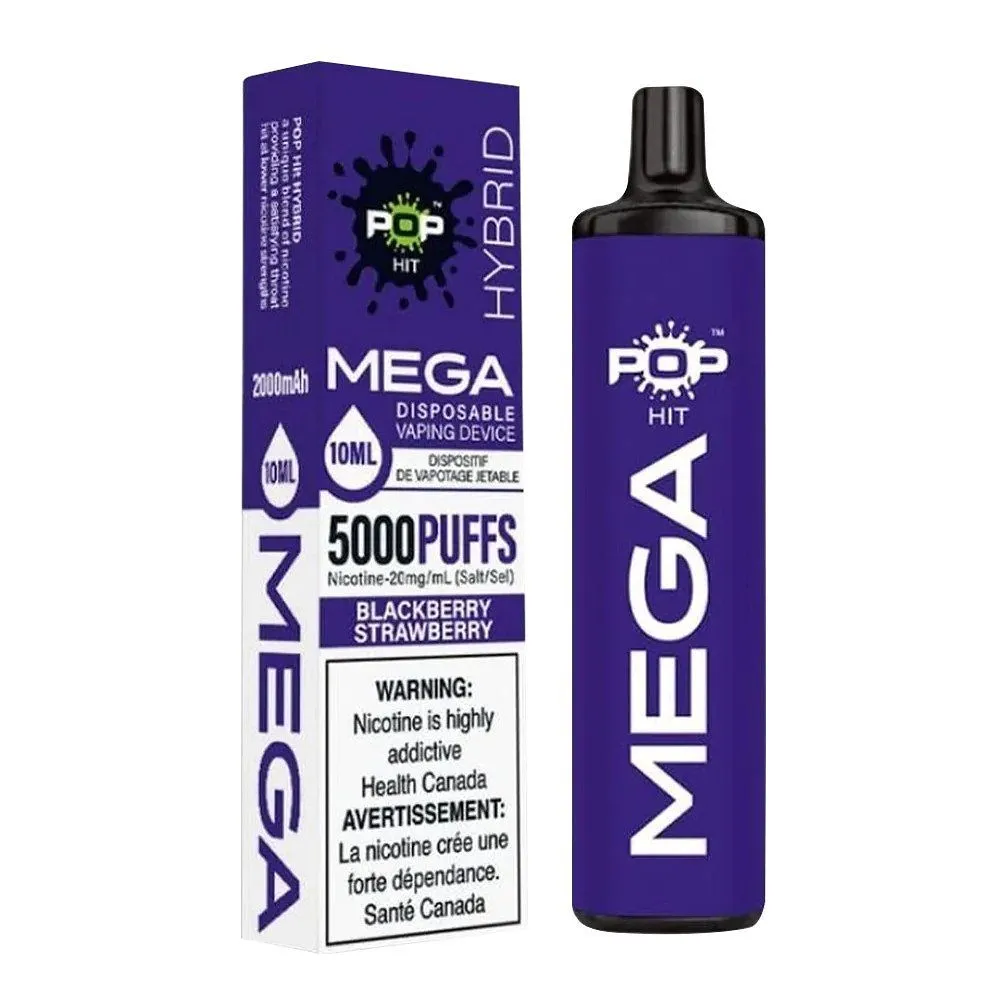 POP HIT HYBRID MEGA 5000  BLACKBERRY STRAWBERRY