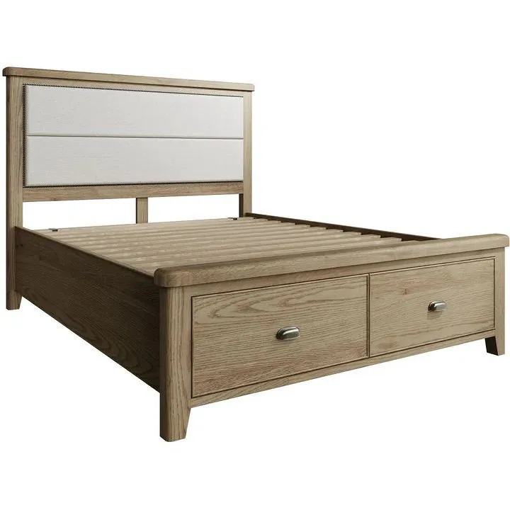 Marne Oak King Size Bed