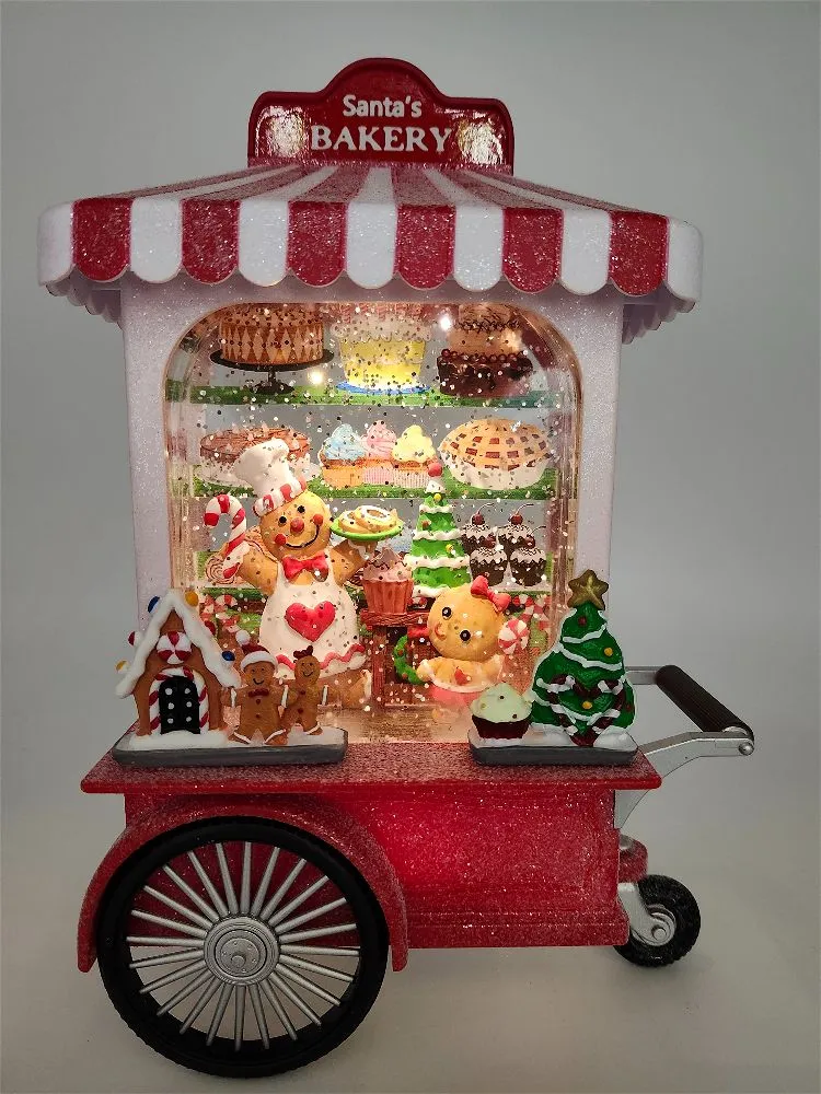 Santa's Bakeshop Musical Snowglobe