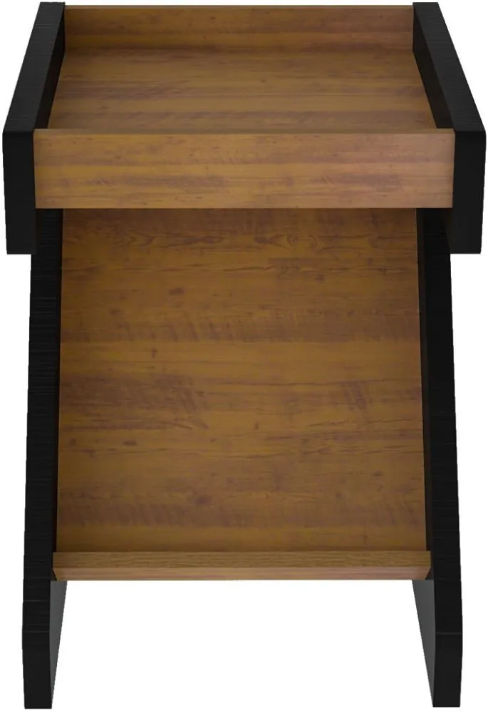 Z Side Table Black Pine Effect