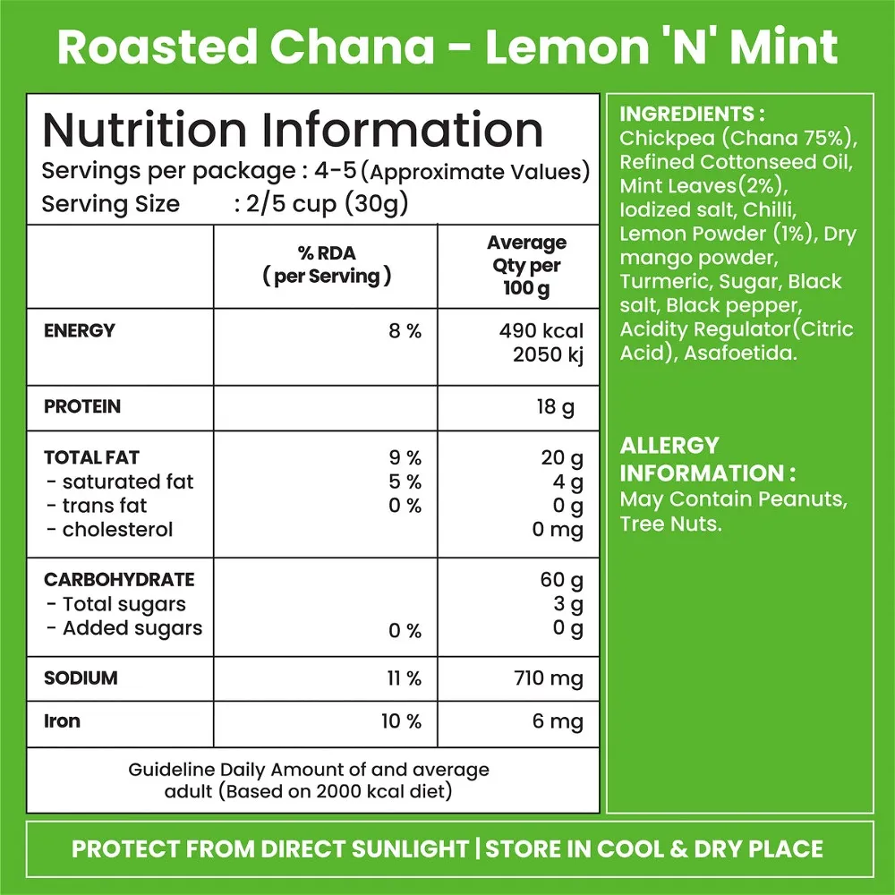 JABSON LEMON MINT CHANA 140 GM