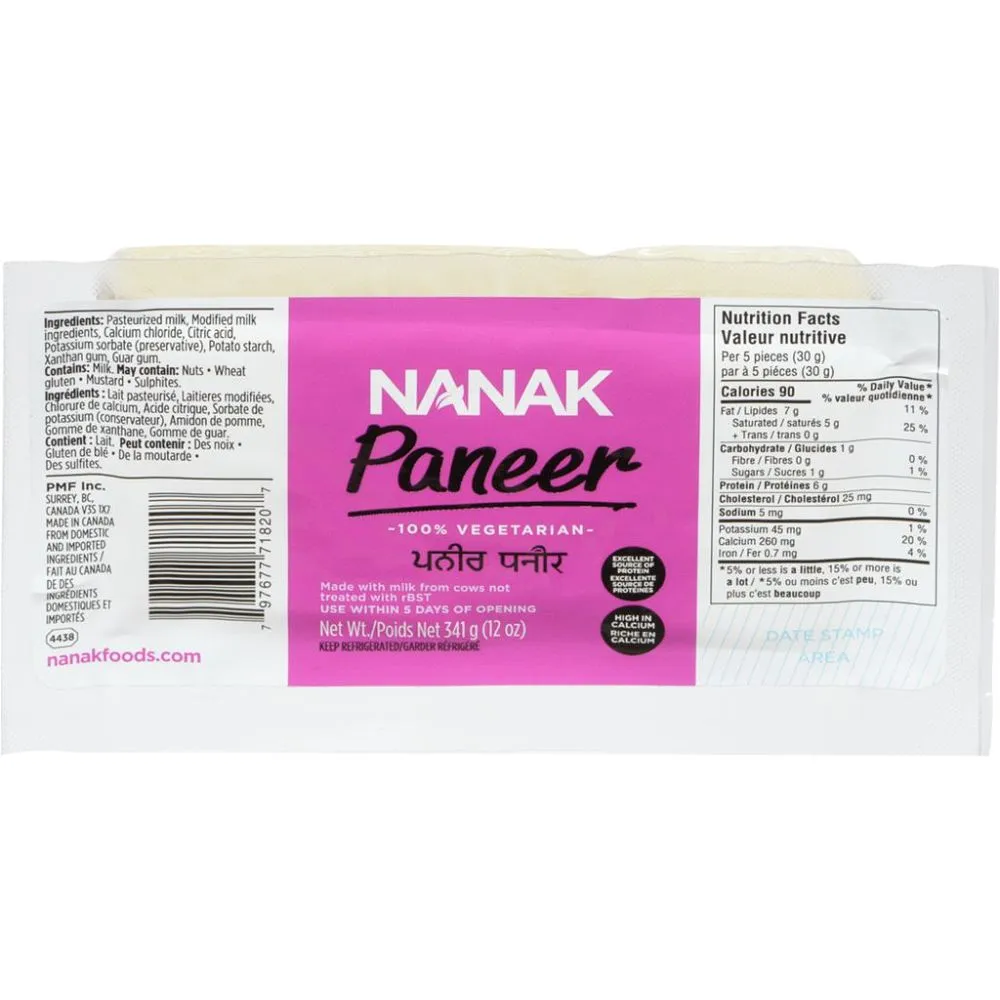 Nanak Raw Paneer 341g