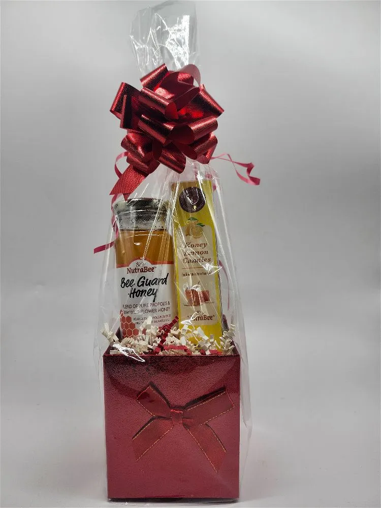 Bee Guard Honey (300g) & Lemon Candy in Red Gift box