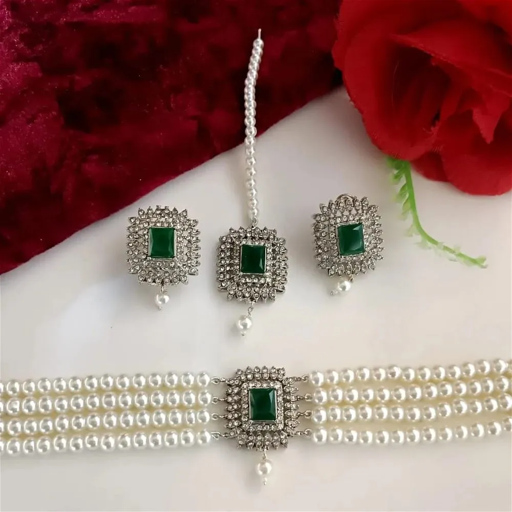 Zircon Green Choker Set