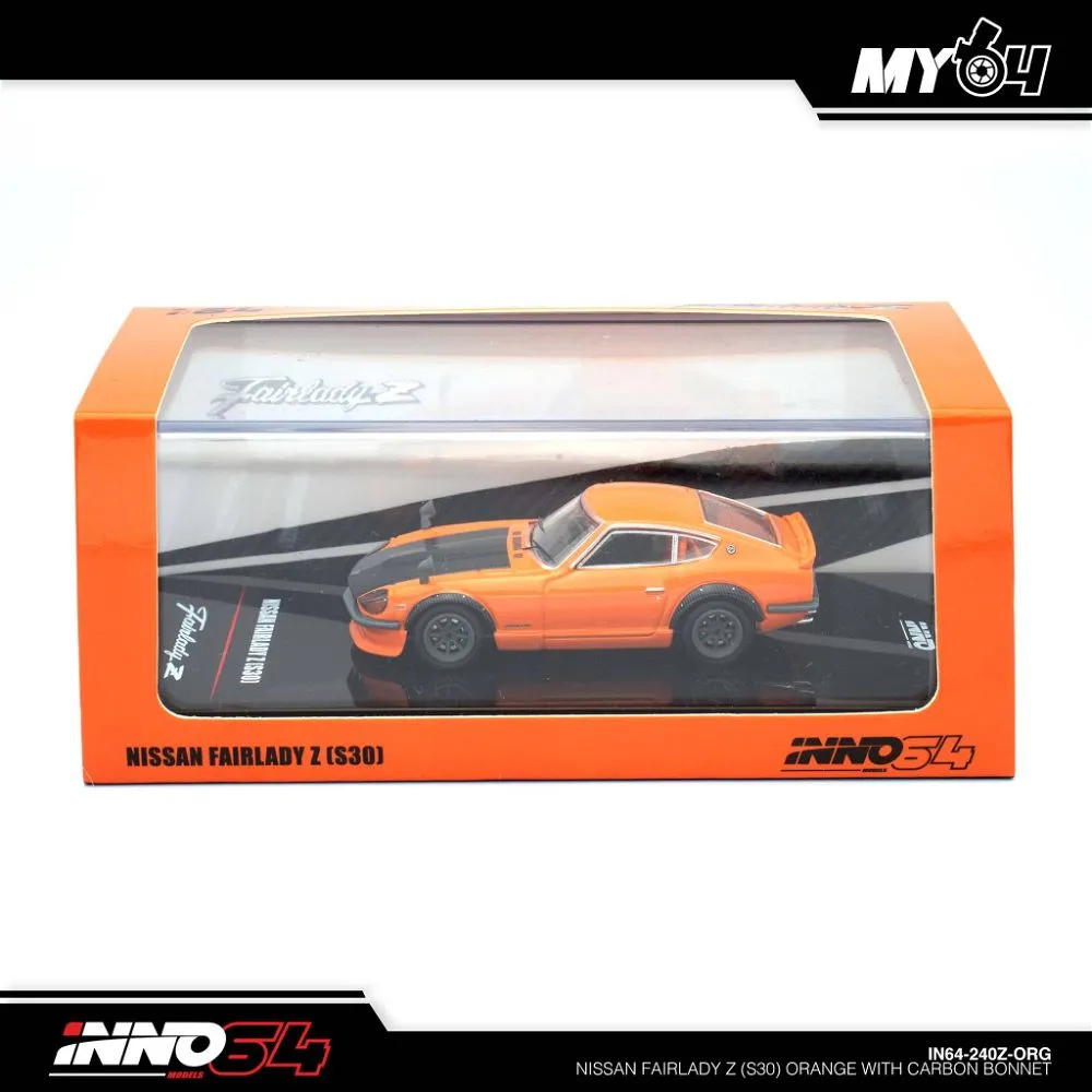 INNO64 | NISSAN FAIRLADY 240Z | ORANGE WITH CARBON BONNET