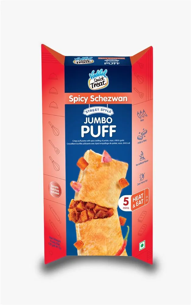 Vadilal Frozen  Spicy Schezwan  Puffs 125g