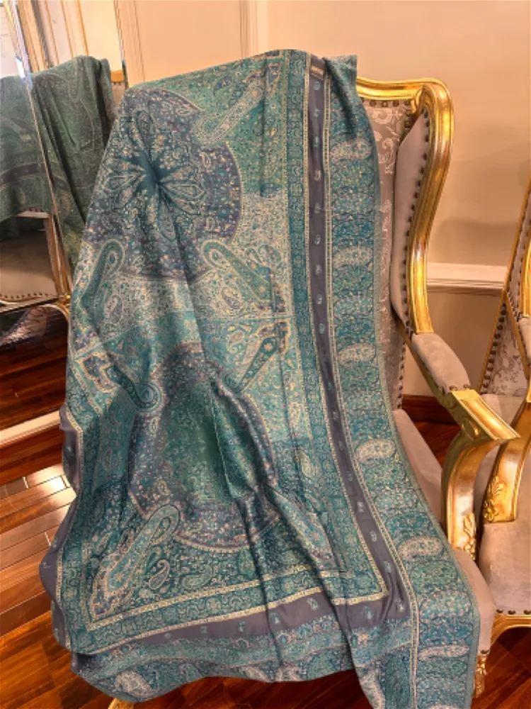 Pure Kaani Silk Jama Teal