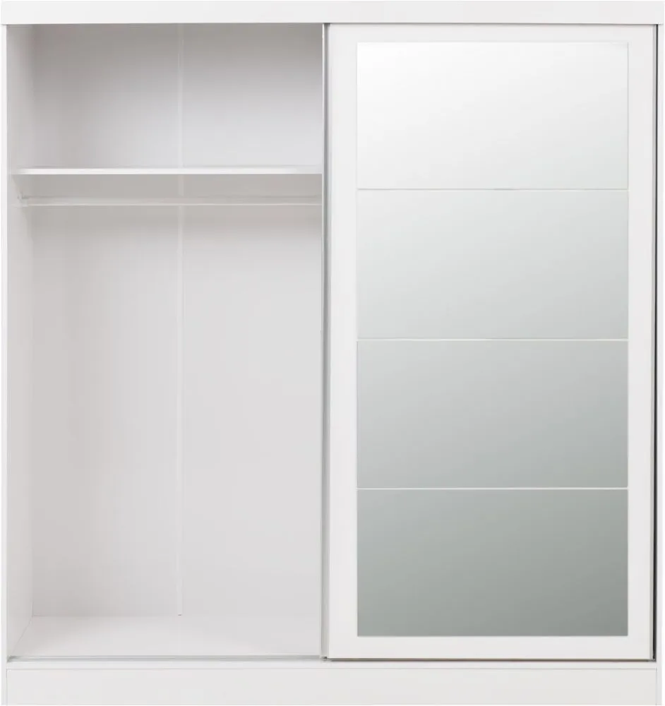 2 Door Sliding Wardrobe White Gloss