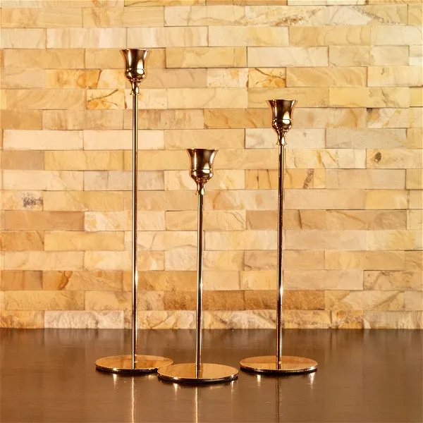 Rose Gold Candle Stand (Set of Three)