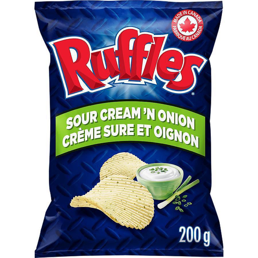 Ruffles Sour Cream N Onion Chips 200g